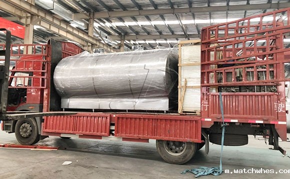 陕西客户订购的10吨直冷式保鲜奶罐发货现场