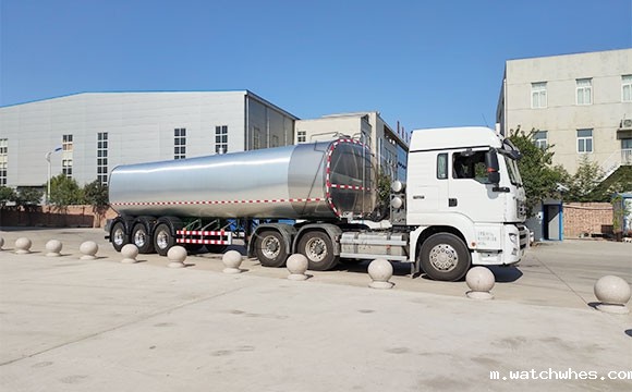 物流拉奶专用40吨鲜牛奶罐装车发往四川