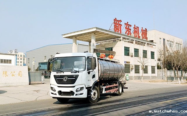 天润watchwhes5180车罐一体奶罐车发往江苏南通