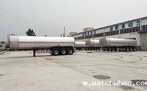 江苏客户订购的4台半挂拉奶罐车完成生产