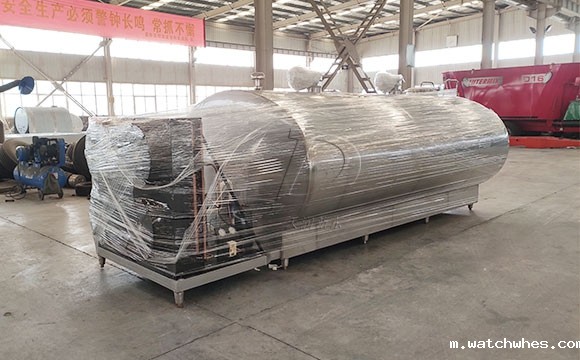 安阳客户订购的5吨卧式鲜奶<a href=/ target=_blank class=infotextkey>制冷罐</a>下午发货
