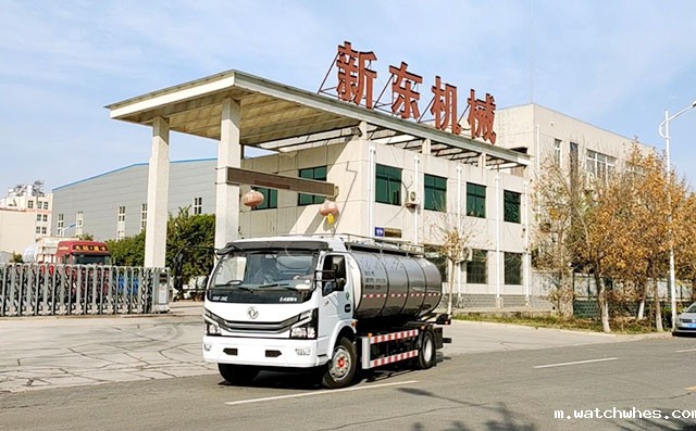 watchwhes东风多利卡7吨拉奶运输车上午