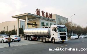 安徽34吨半挂奶罐运输车发往宿州物流公司