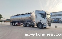 我公司30立方鲜奶运输牵引奶罐车按时发往山东